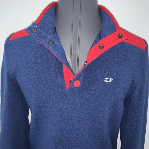 Boy’s Youth XL 18 VINEYARD VINES Snap Fleece Pullover Shep Shirt (slight defect) - Picture 6 of 12